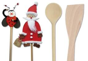  Kochlöffel aus Holz zum Basteln    Kochlöffel...