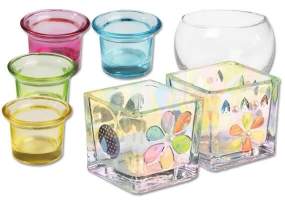  Teelichthalter Glas sind überall gern gesehen....