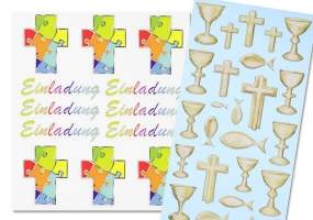  Christliche Sticker- zur Kommunion wertvolle...