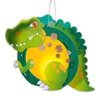 Laterne basteln Dino