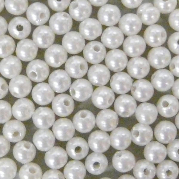Dekoperlen weiß 8 mm, 75 g