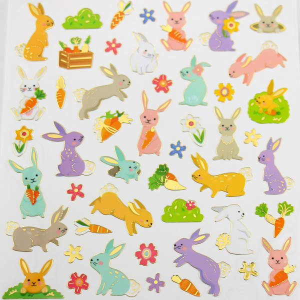 Sticker Ostern Osterhasen 1 Blatt 15x16,5 cm