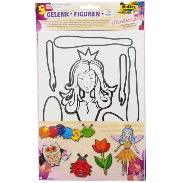 Gelenkfiguren Märchenland 5 Stück weiß, inkl. Klammern