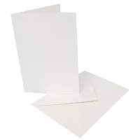 Doppelkarten 5er Set weiß, 10,5 x 15 cm