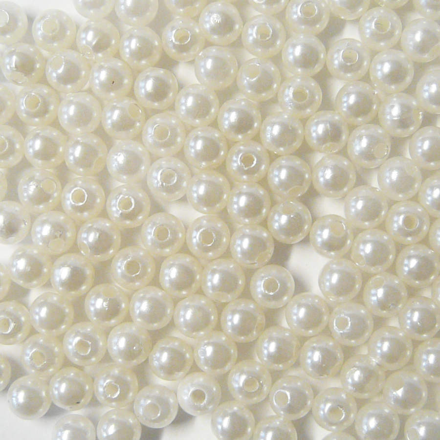 Perlweiße Kunstperlen – 3x6 Mm, Haferflocken-Form, 500 Stück, Für Schmuck & Basteln