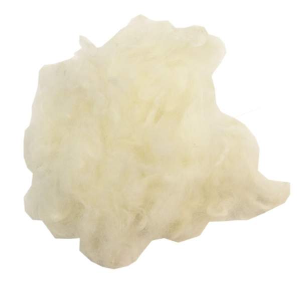 Wollflocken aus Schafschurwolle, 10g, weiß