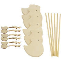 Blumenstecker Hühnchen, 6 Stück aus Holz