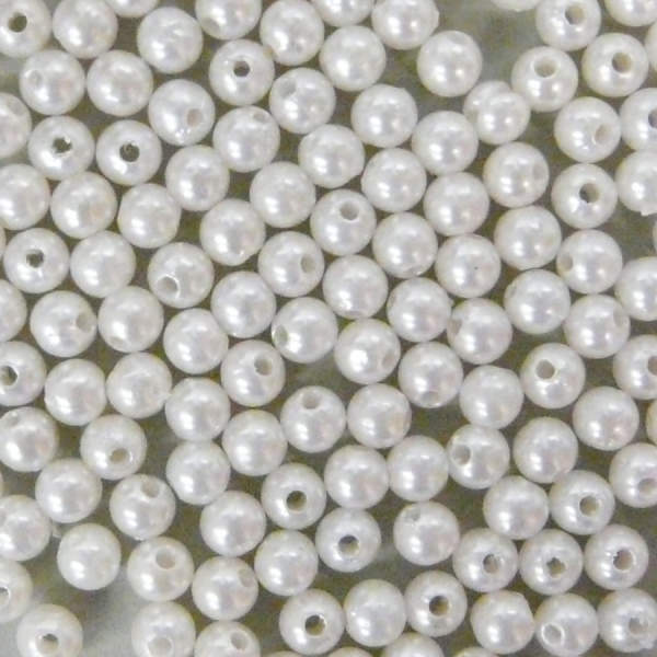 Dekoperlen weiß 6 mm, 75 g