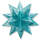 Bascetta Stern Winterornament türkis/kupfer, 32 Blatt, 15x15 cm