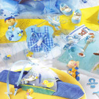 Babyschuh blau 2 Stück, ca. 3 cm groß