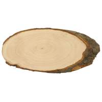 Rindenscheiben oval 21 - 23 cm lang 5 Stück Baumscheiben Naturholzscheiben