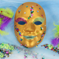 Maske für Kinder / Jugendliche aus Pappe, 6 Stück Gr. XS unbemalte / blanko Masken