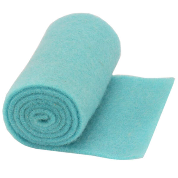 Filzband, Topfband, türkis 5 mm dick, 15 cm breit, 1 m lang, aus Schafschurwolle