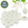 Kunststoff-Eier Set 6 cm 25 Stück + Ösen & 50m Satinband weiß