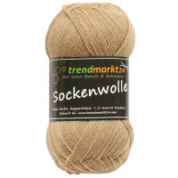 Sockenwolle 4 fädig, 50g, beige, Lauflänge ca....