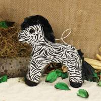Pony aus Pappe grau, Set mit 6 Stück