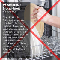 Brotzeitbrett rund Ø 30 cm mit Brennstempeldruck unverleimtes Ahornholz