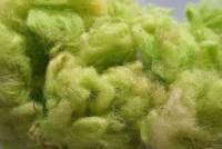 Wollflocken aus Schafschurwolle, 10g, hellgrün