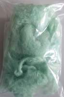 Wollflocken aus Schafschurwolle, 10g, mintgrün