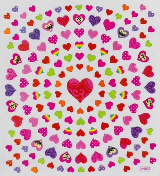 Sticker Herzen 1 Blatt