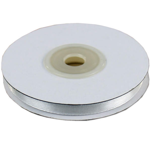 Satinband leicht creme, elfenbein, Rolle 6mm breit, 25m lang