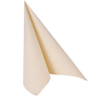 Papierservietten uni creme 3-lagig, 33x33 cm, 50 Stück