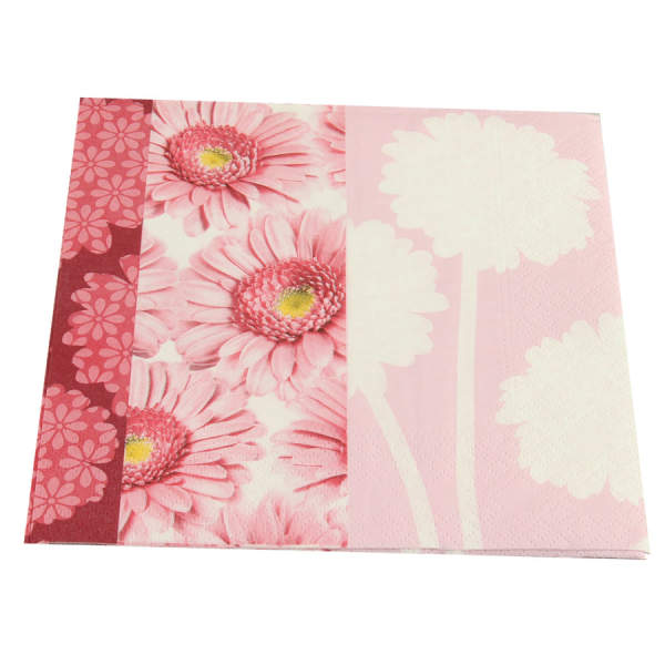 Papierservietten Gerbera Blumen, Gerbera, 3-lagig, 33x33 cm, 20 Stück