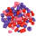 Holzperlen Mix rot versch. Farben 100 g