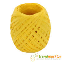Papierkordel gelb  Papier Raffia 5 mm breit x 50 m lang