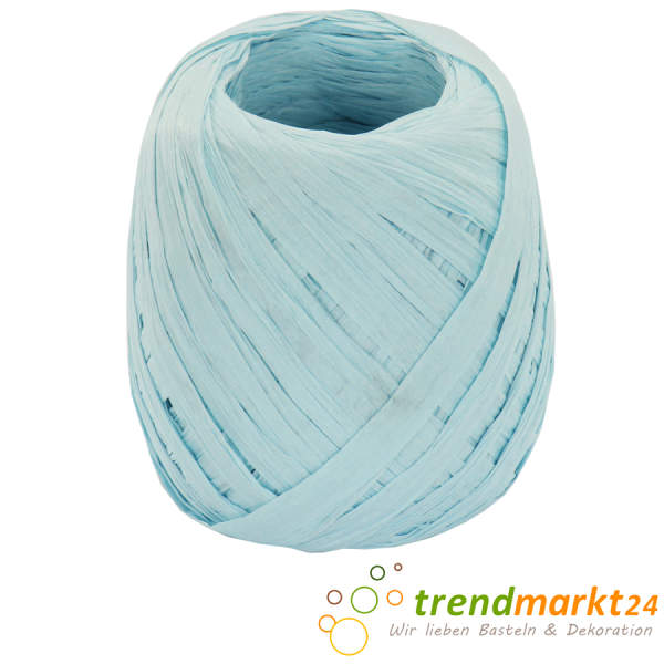 Papierkordel himmelblau  Papier Raffia 5 mm breit x 50 m lang