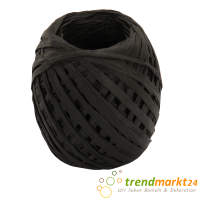 Papierkordel schwarz  Papier Raffia 5 mm breit x 50 m lang