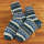 Sockenwolle 4fädig blau grau Jacquard 100g schadstoffgeprüfte Qualität