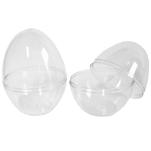 Kunststoffeier transparent stehend 12cm 1 Stück