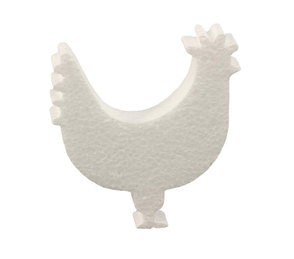 Styroporform Huhn, 6 Stück, Konturenschnitt