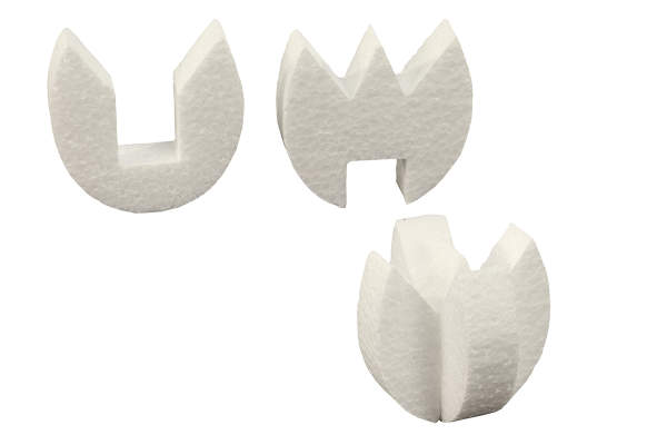 Styroporform Tulpe 6 Stück, Konturenschnitt