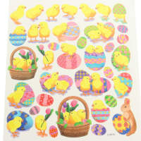 Sticker Ostern Osterhasen, Set mit 4 Blatt verschiedenen Motiven, je Blatt 15x16,5 cm