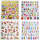 Sticker Ostern Osterhasen, Set mit 4 Blatt verschiedenen Motiven, je Blatt 15x16,5 cm