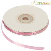 Satinband rosa, Rolle 6mm breit, 25m lang