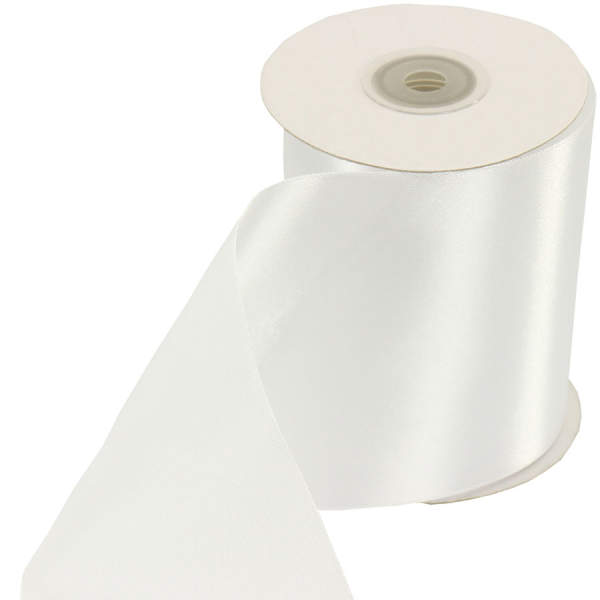 Tischläufer weiß 10 cm x 25 m Satinband weiß Tischband Deko-Band Feste & Feiern