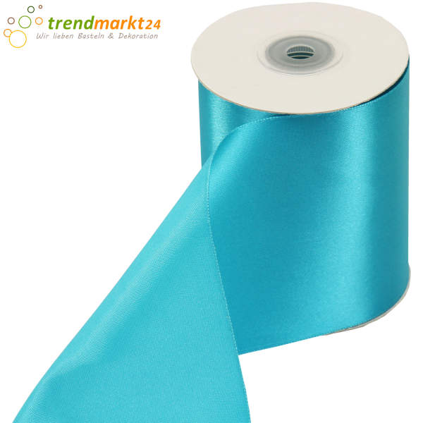 Tischläufer türkis 10 cm x 25 m Satinband türkis Tischband Deko-Band Feste & Feiern