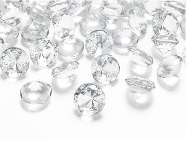 Diamanten transparent  Ø 20mm, 10 Stück