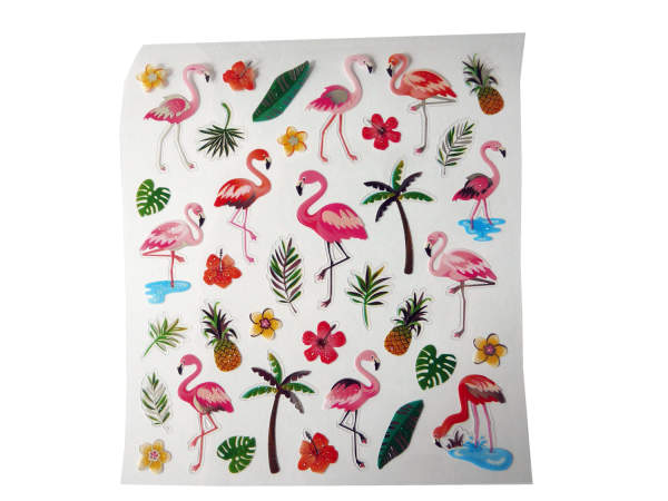 Sticker Flamingo, 1 Blatt 15x16,5 cm