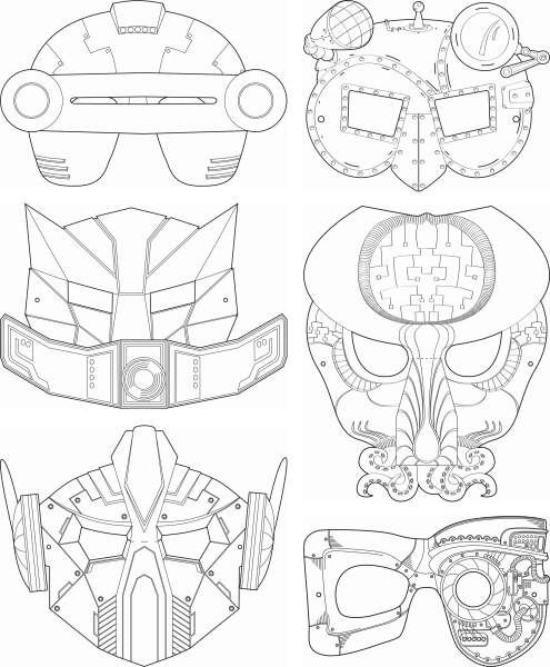 Kindermasken Weltraum 6 verschiedene Motive