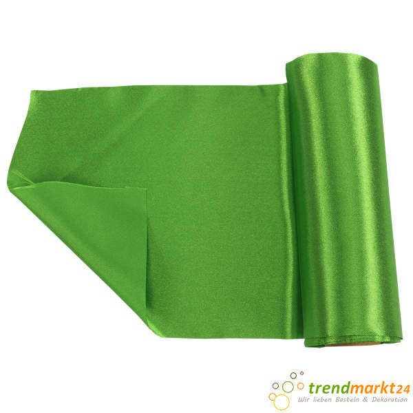 Tischläufer Satin grün Satin Tischband grün Rolle 16cm breit, 9m lang