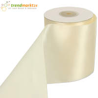 Tischläufer creme Satinband creme 10 cm breit, 25m lang