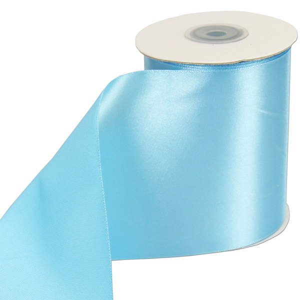 Tischläufer himmelblau Satinband blau 10 cm breit 25m lang