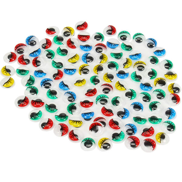 Wackelaugen 12 mm rund in bunten Farben 100 Stück