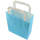 Papiertragetasche blau mit Flachhenkel 6er Pack, 18x22 cm