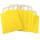 Papiertragetasche gelb 6er Pack Flachhenkel 18x22 cm Papiergriff
