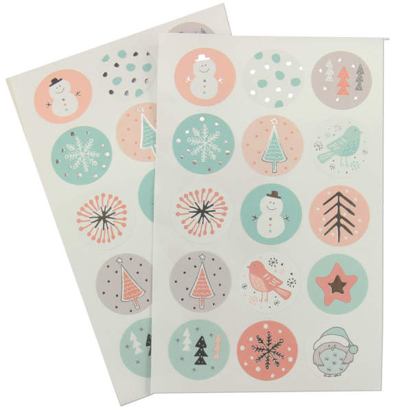 Sticker Weihnachten 2 Blatt mit verschiedenen Motiven